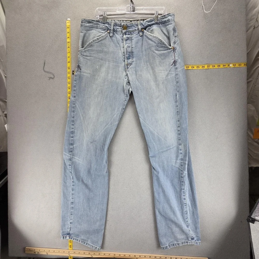 Vintage Levis Engineered Jeans Mens 34x34 Blue Twisted Light Wash Button Fly